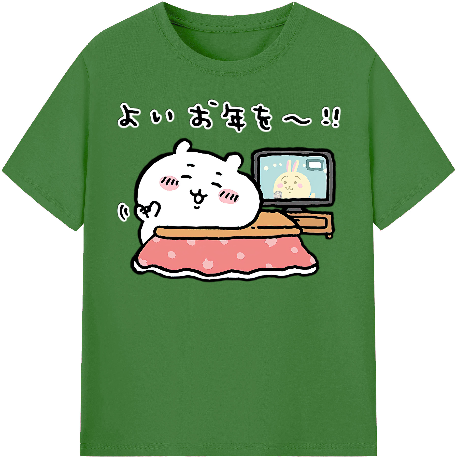 （画像用） ちいかわ ちいかわ Chii-kawa chiikawa レディースカジュアルプリントTシャツ（綿100％）